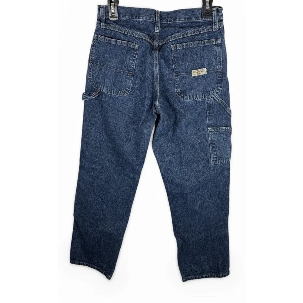 Wrangler Men's Carpenter Jeans (94SEODV) Size 29x31 Actual Blue Denim - 1557 - Picture 3 of 8